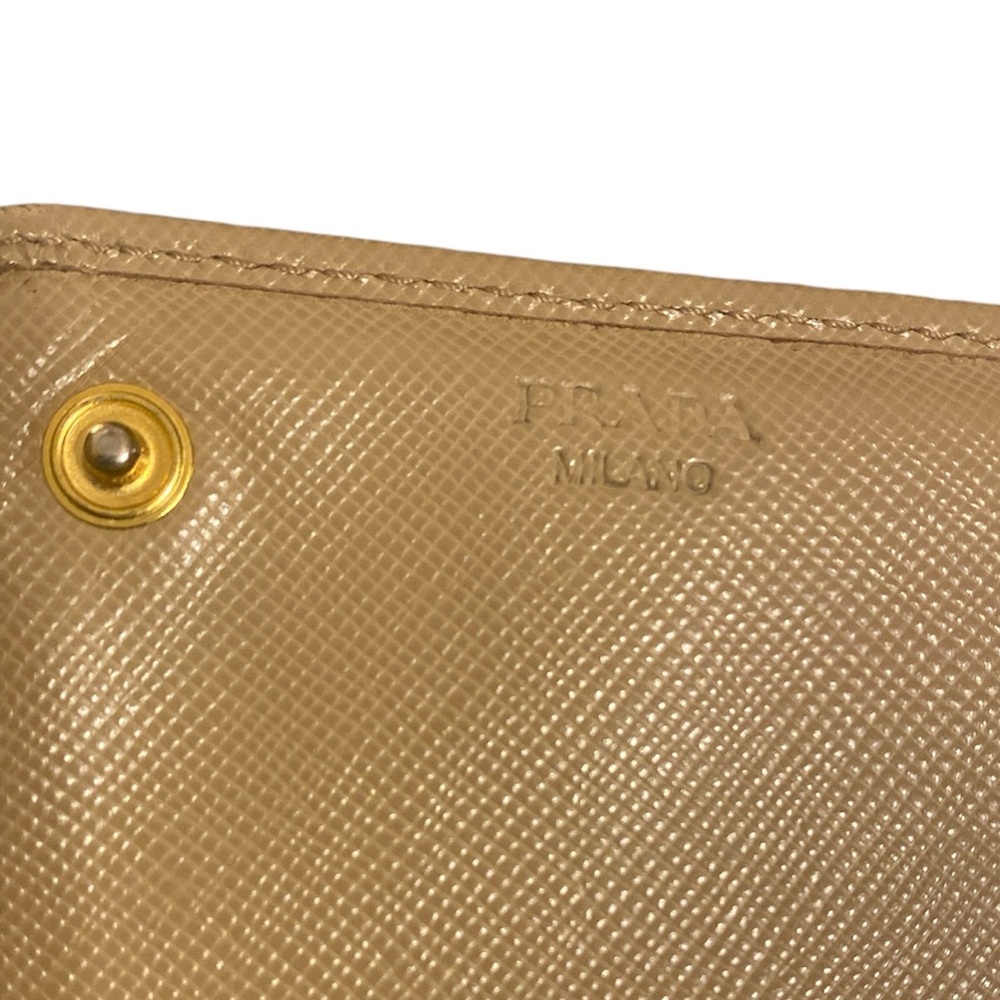 Authentic PRADA Saffiano Metal Sabbia Wallet w/ Card of Authenticity- Box Incl. - Picture 5 of 8